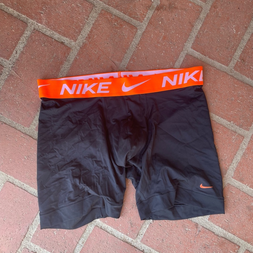 Nike Black and Orange Men's Boxer Briefs